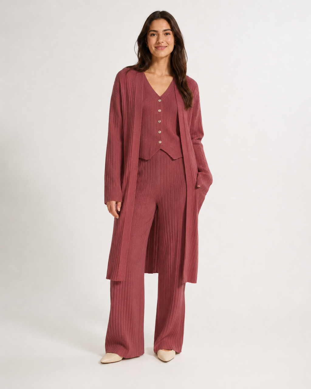 3 piece co-ord set with shrug