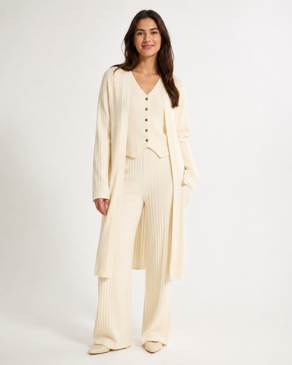 3 piece co-ord set with shrug