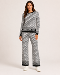 Luxury Style Monogram Knit Set & Separates – Christian Dior Inspired Sweaters & Wide-Leg Pants