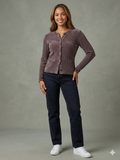 Vintage Soft Ribbed Chenille Knit Button-Up Cardigan
