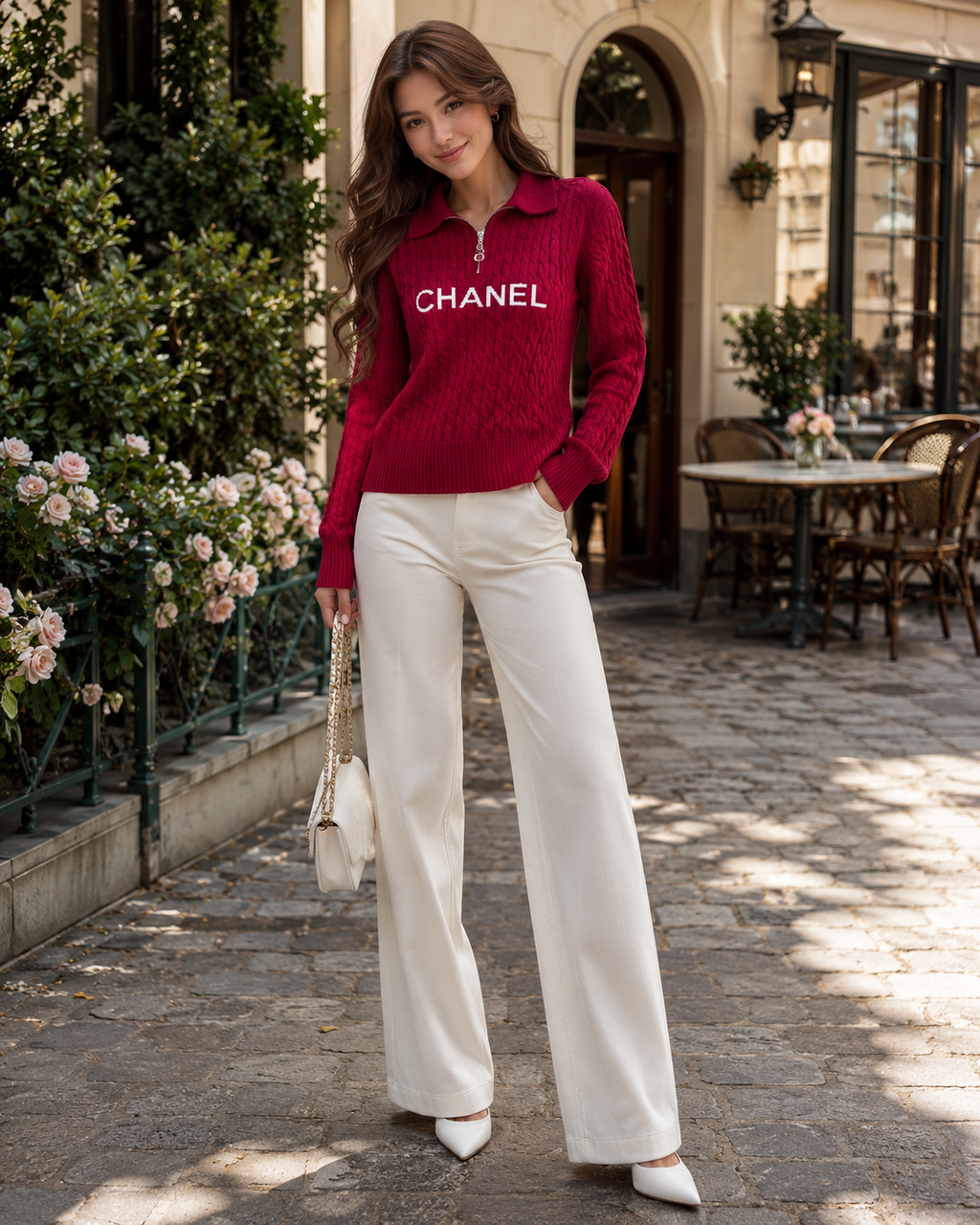 Chanel Spell-Out Cable-Knit