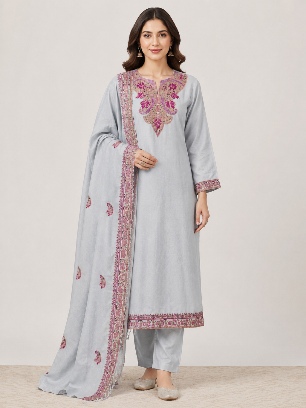 Embroidered 3-Piece Salwar Suit Set