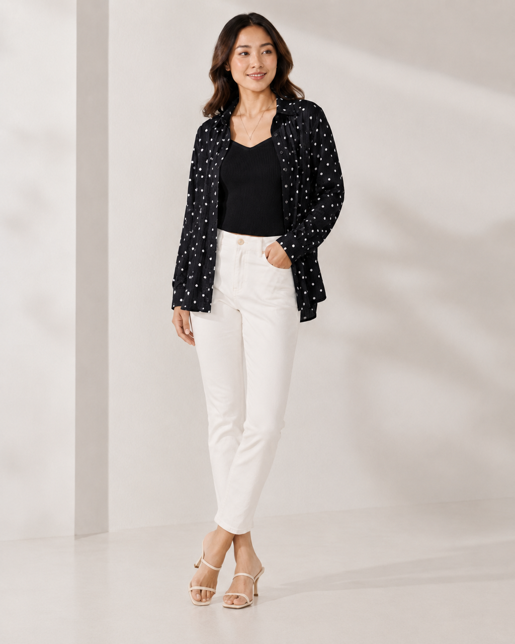 The Ultimate Springtime Layering Set: Printed Button-Downs & Knit Camisoles